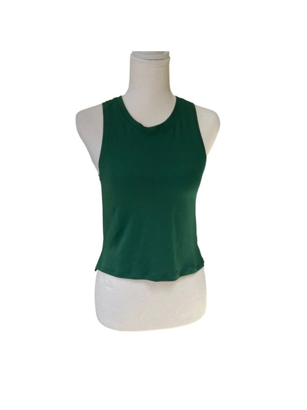 Lululemon NWT Train To Be Tank Top Sweat-Wicking Perforated Knit Green Sz 2